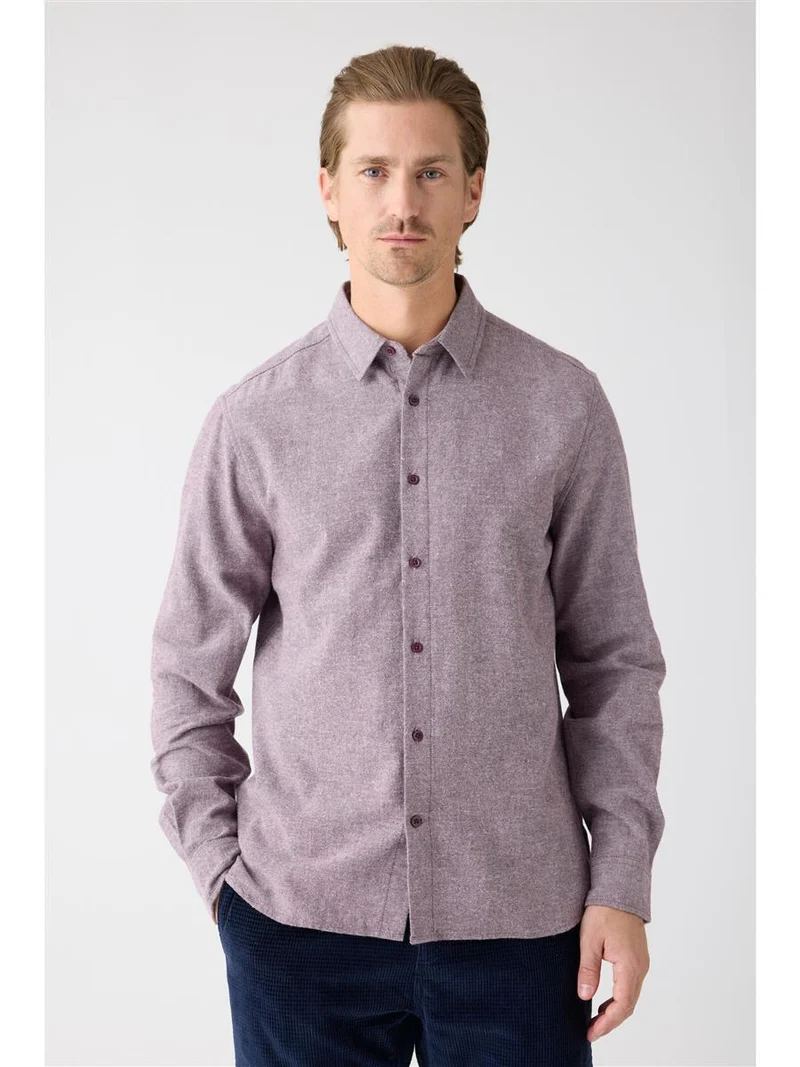 KNOWLEDGE COTTON APPAREL Dune Regular Flannel Shirt fig