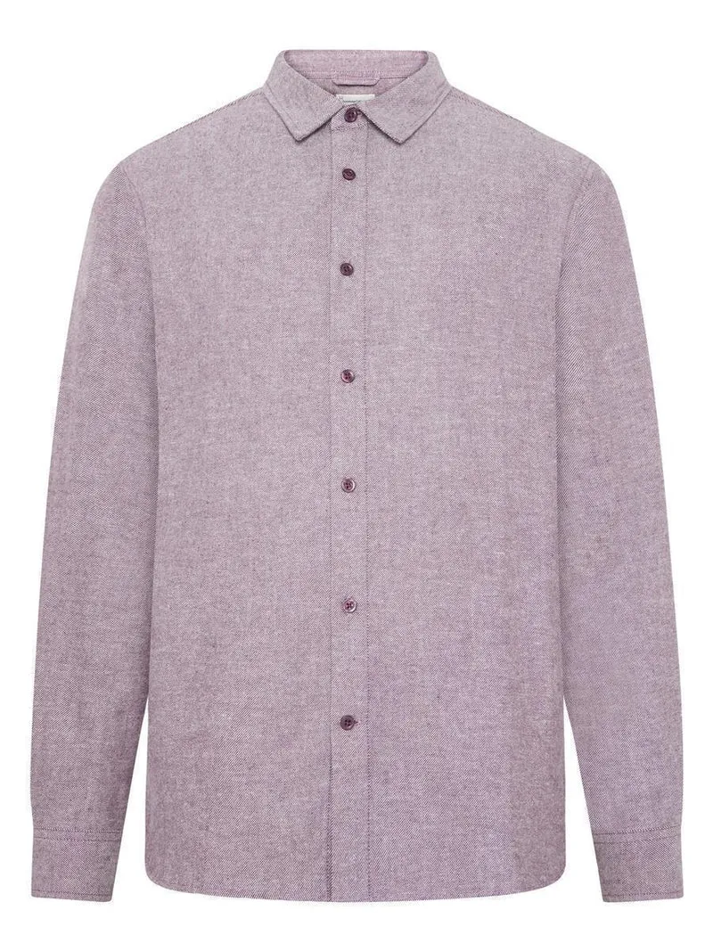 KNOWLEDGE COTTON APPAREL Dune Regular Flannel Shirt fig