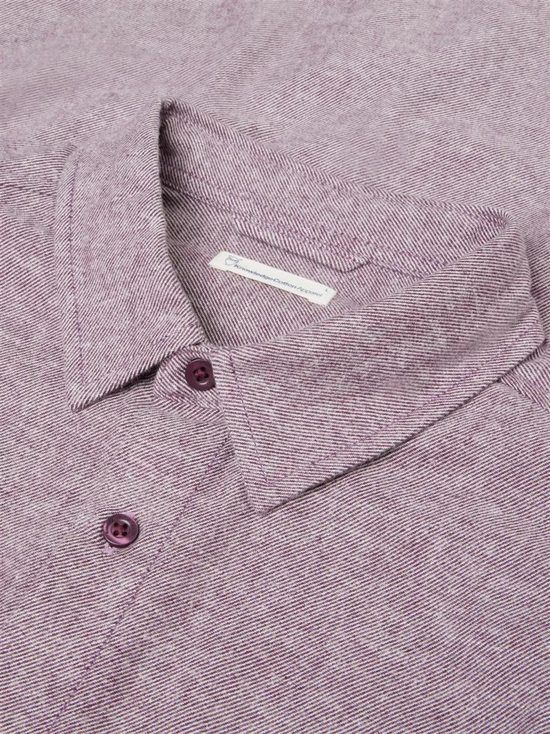 KNOWLEDGE COTTON APPAREL Dune Regular Flannel Shirt fig