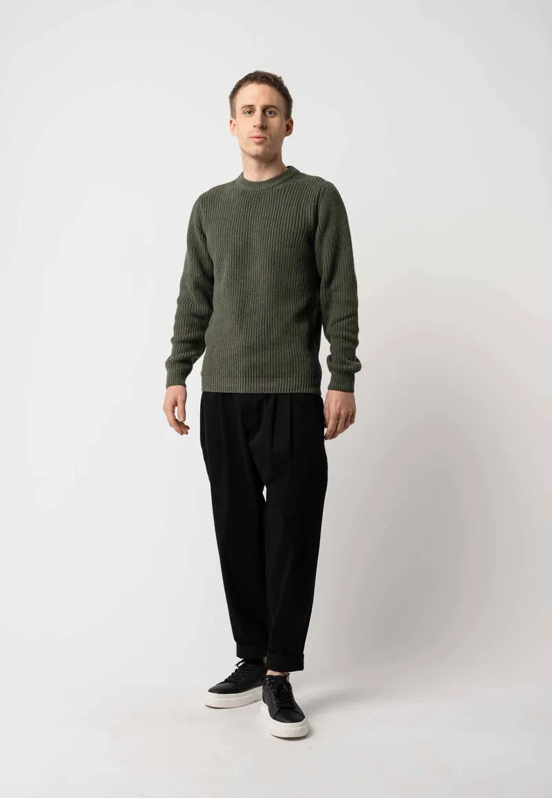 MELAWEAR Strickpullover Ravi grün melange
