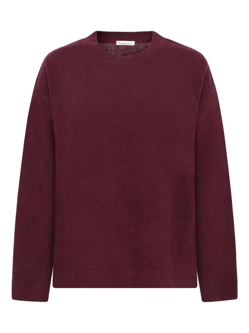 KNOWLEDGE COTTON APPAREL Lambswool Crew Neck Knit Rws fig