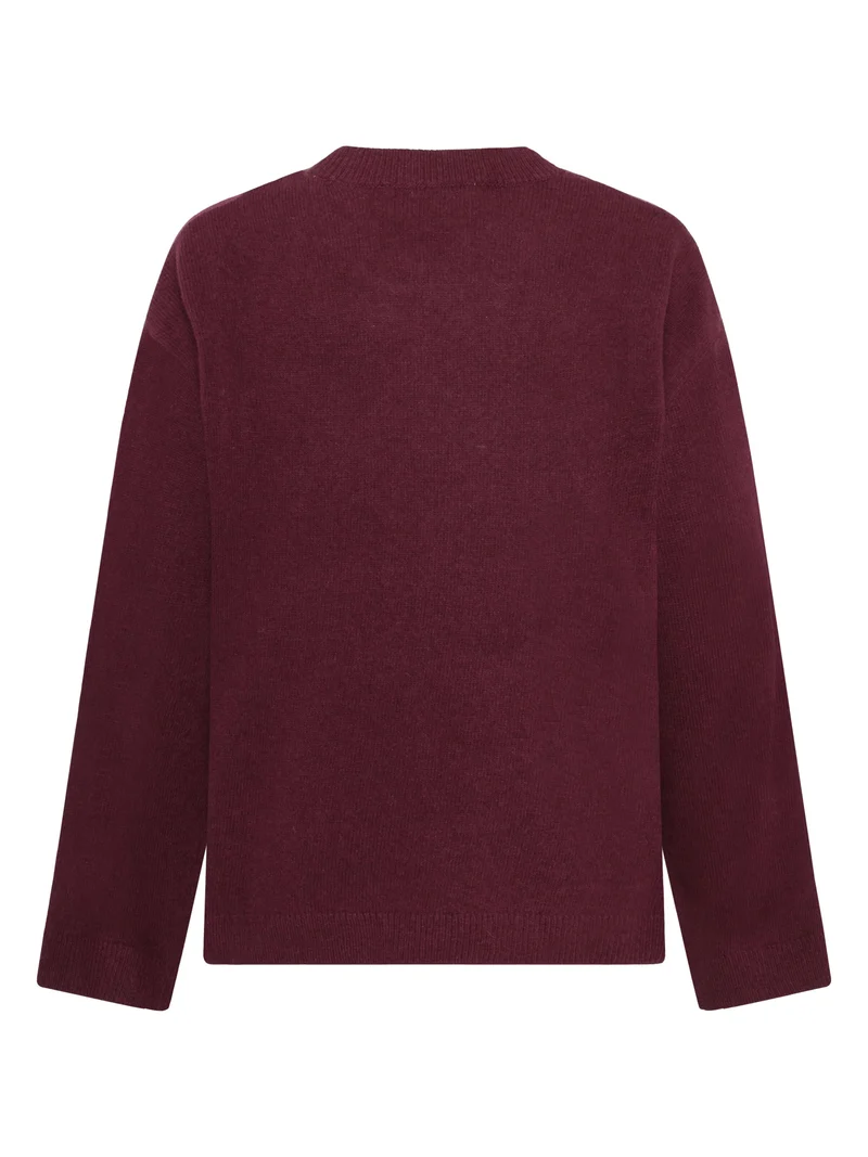 KNOWLEDGE COTTON APPAREL Lambswool Crew Neck Knit Rws fig