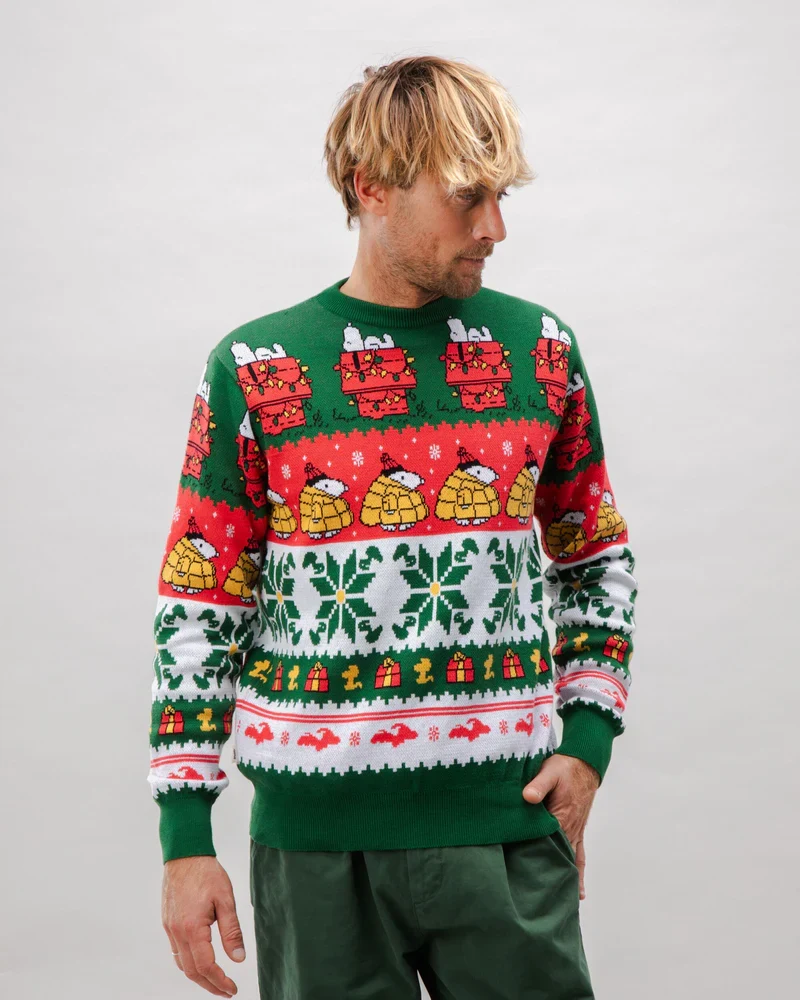 BRAVA Peanuts Xmas Cotton Sweater Multicolor