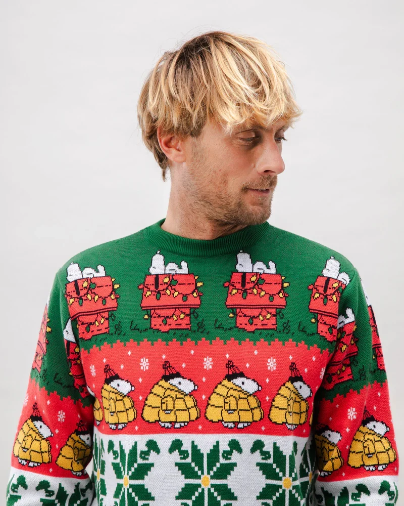 BRAVA Peanuts Xmas Cotton Sweater Multicolor