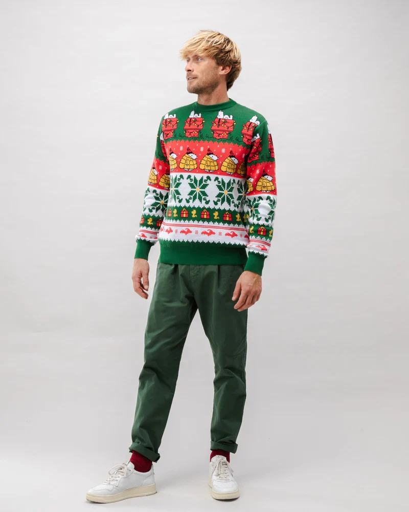BRAVA Peanuts Xmas Cotton Sweater Multicolor