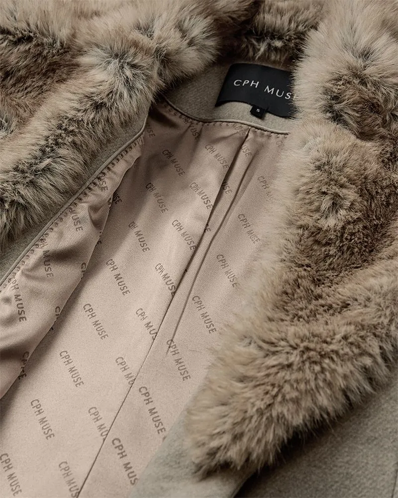 Copenhagen Muse - Cmabigail-coat 211403 - 1954 Winter Twig Melange