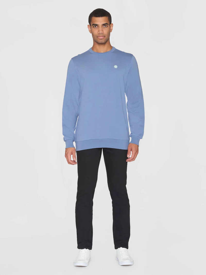 KNOWLEDGE COTTON APPAREL Erik Basic Badge Sweat moonlight blue