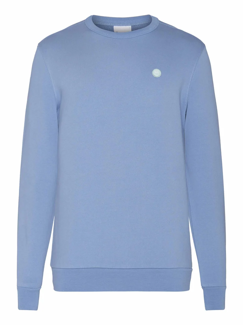 KNOWLEDGE COTTON APPAREL Erik Basic Badge Sweat moonlight blue