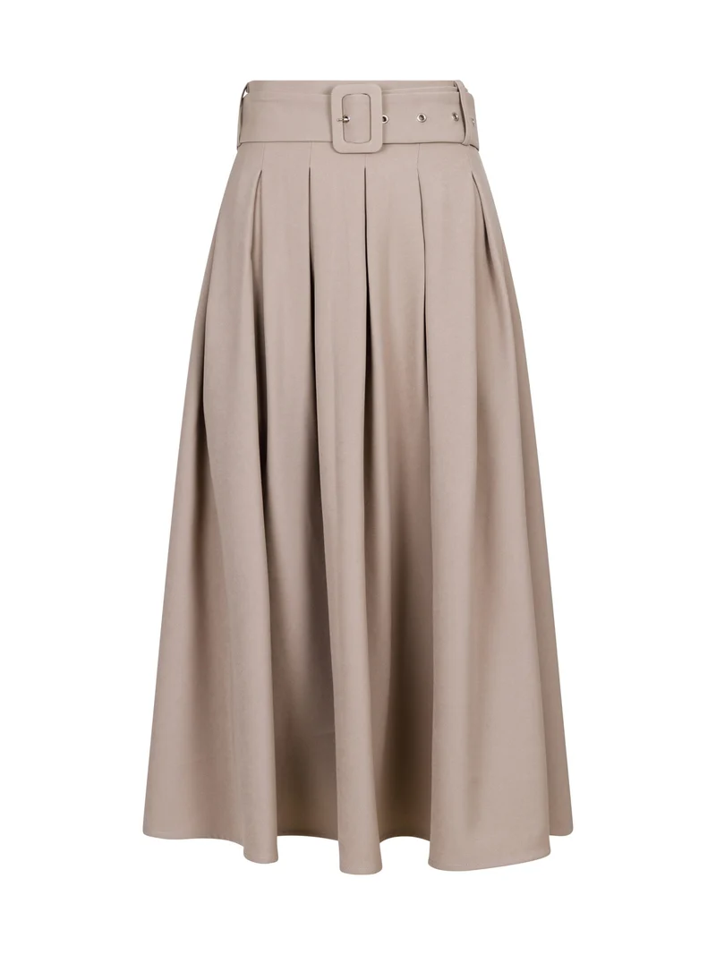 Valentin Studio - Pleated Skirt - Sand