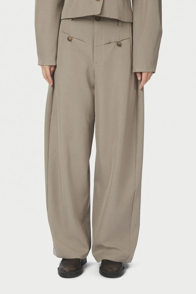 Neo Noir - Massie Structure Pants 165999 - 189 - Warm Grey