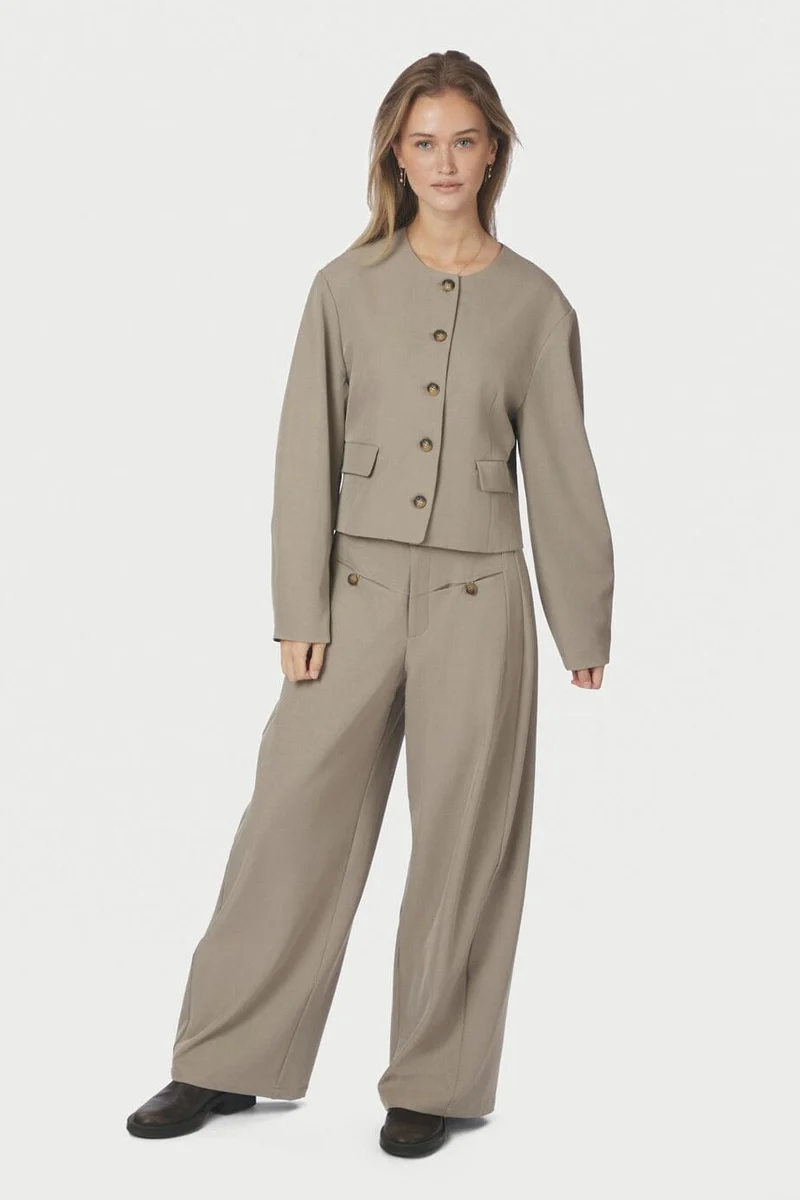 Neo Noir - Massie Structure Pants 165999 - 189 - Warm Grey