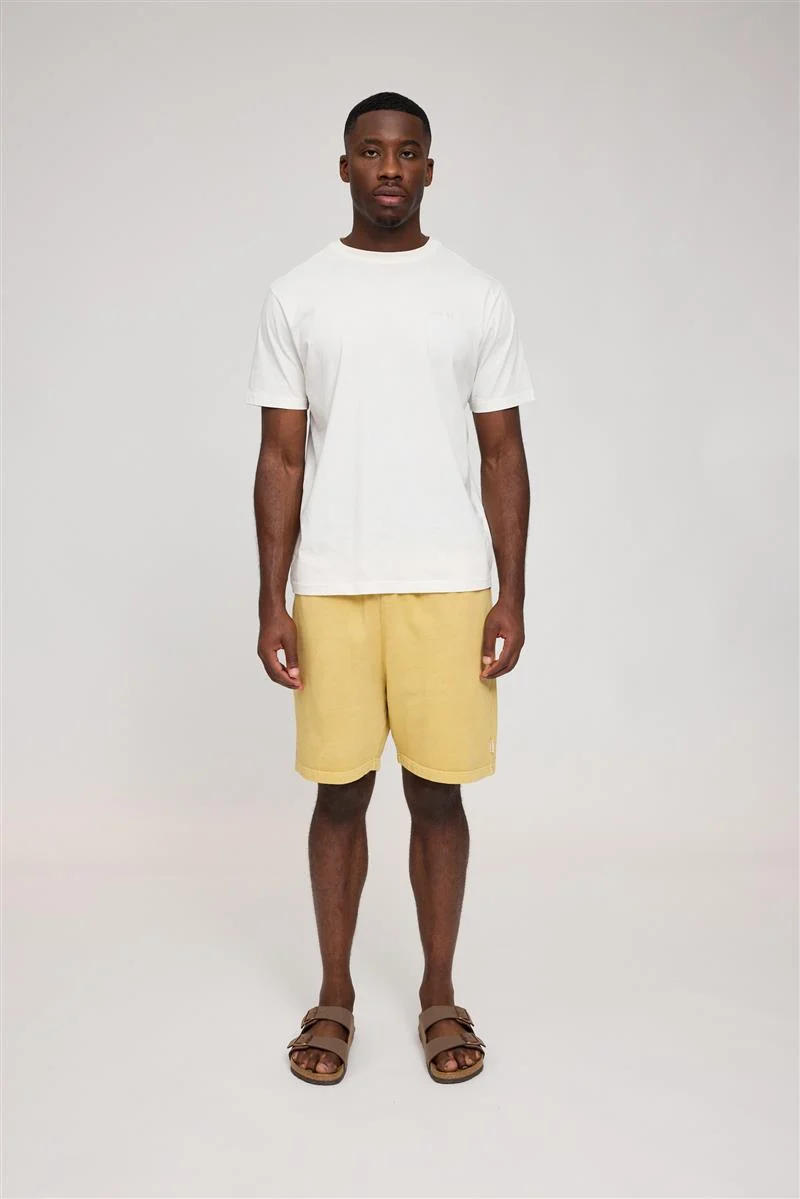 MAZINE Genderless Sweat Shorts Natural Dye eco dye yellow