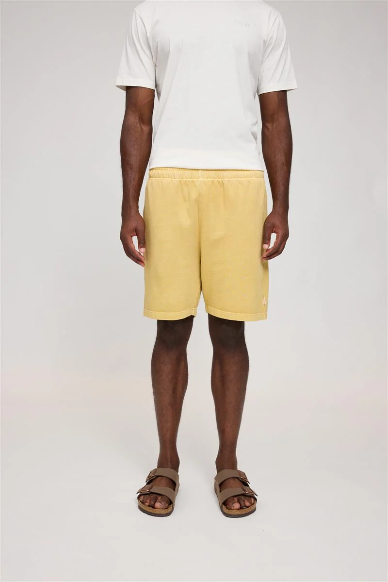 MAZINE Genderless Sweat Shorts Natural Dye eco dye yellow