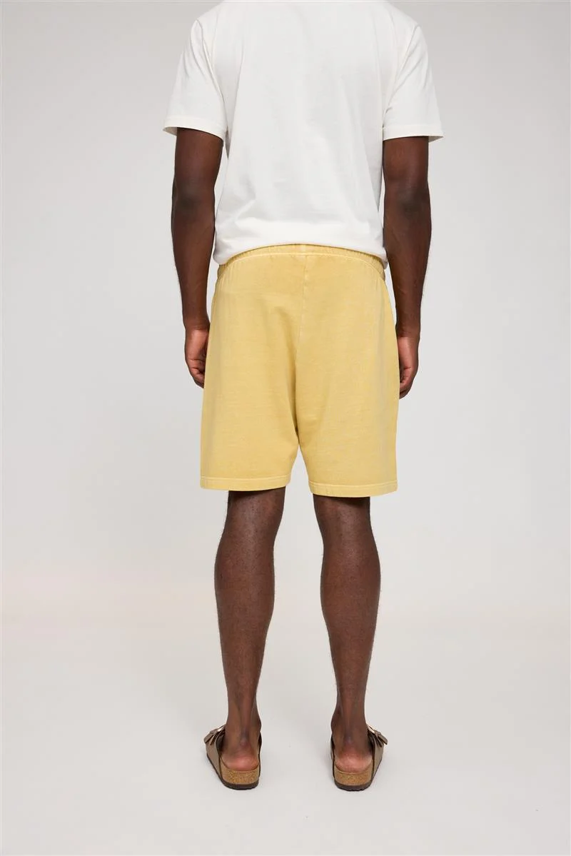 MAZINE Genderless Sweat Shorts Natural Dye eco dye yellow