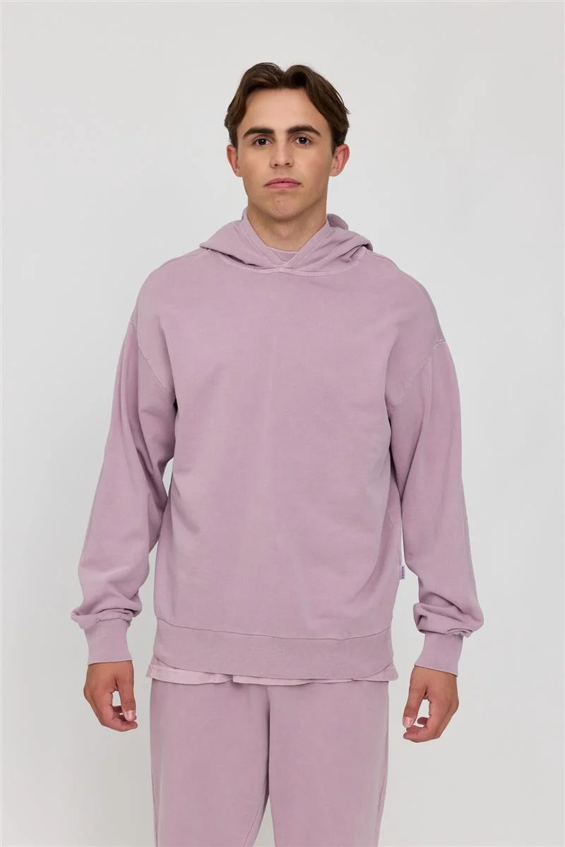MAZINE Genderless Hoodie Natural Dye eco dye mauve