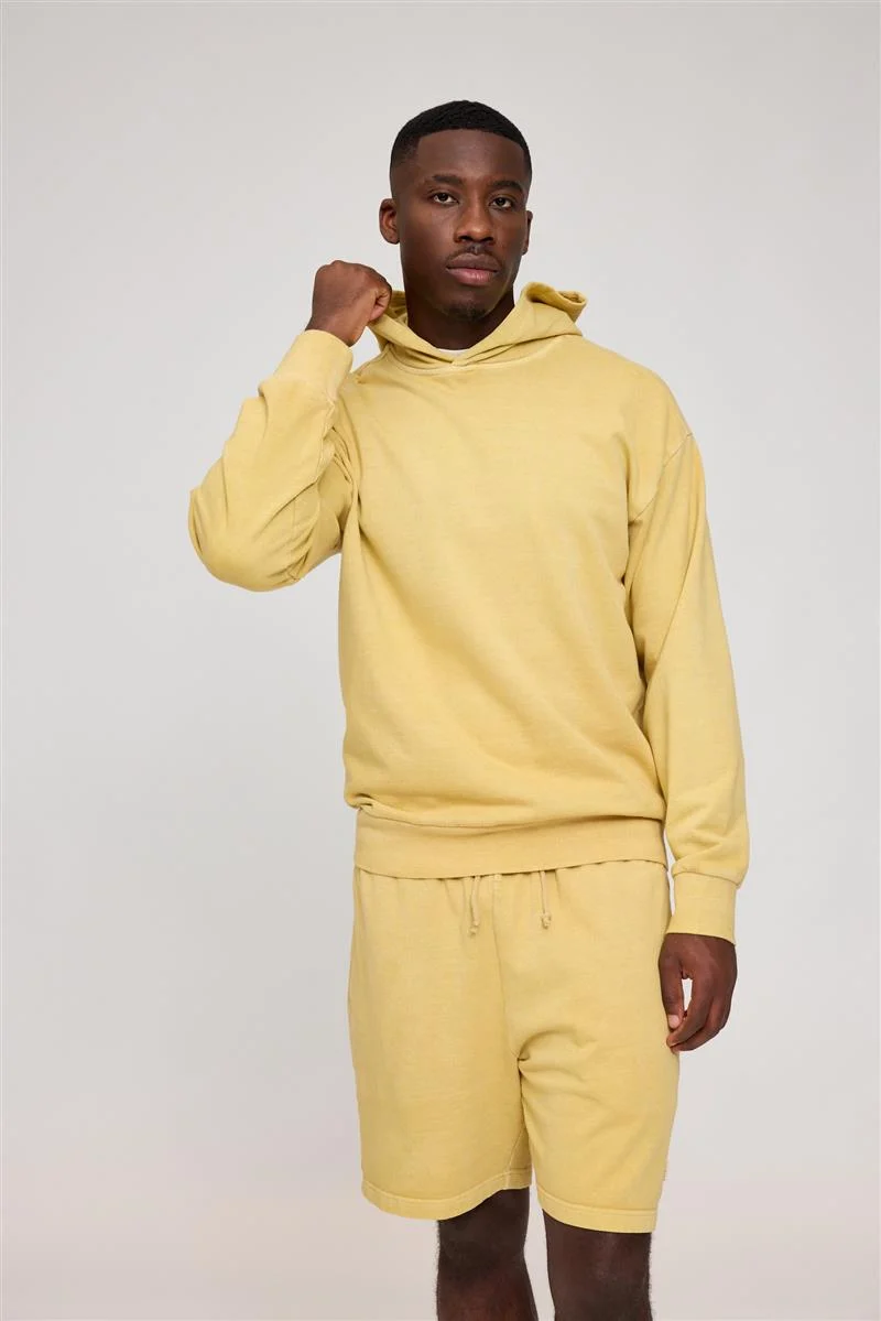 MAZINE Genderless Hoodie Natural Dye eco dye yellow