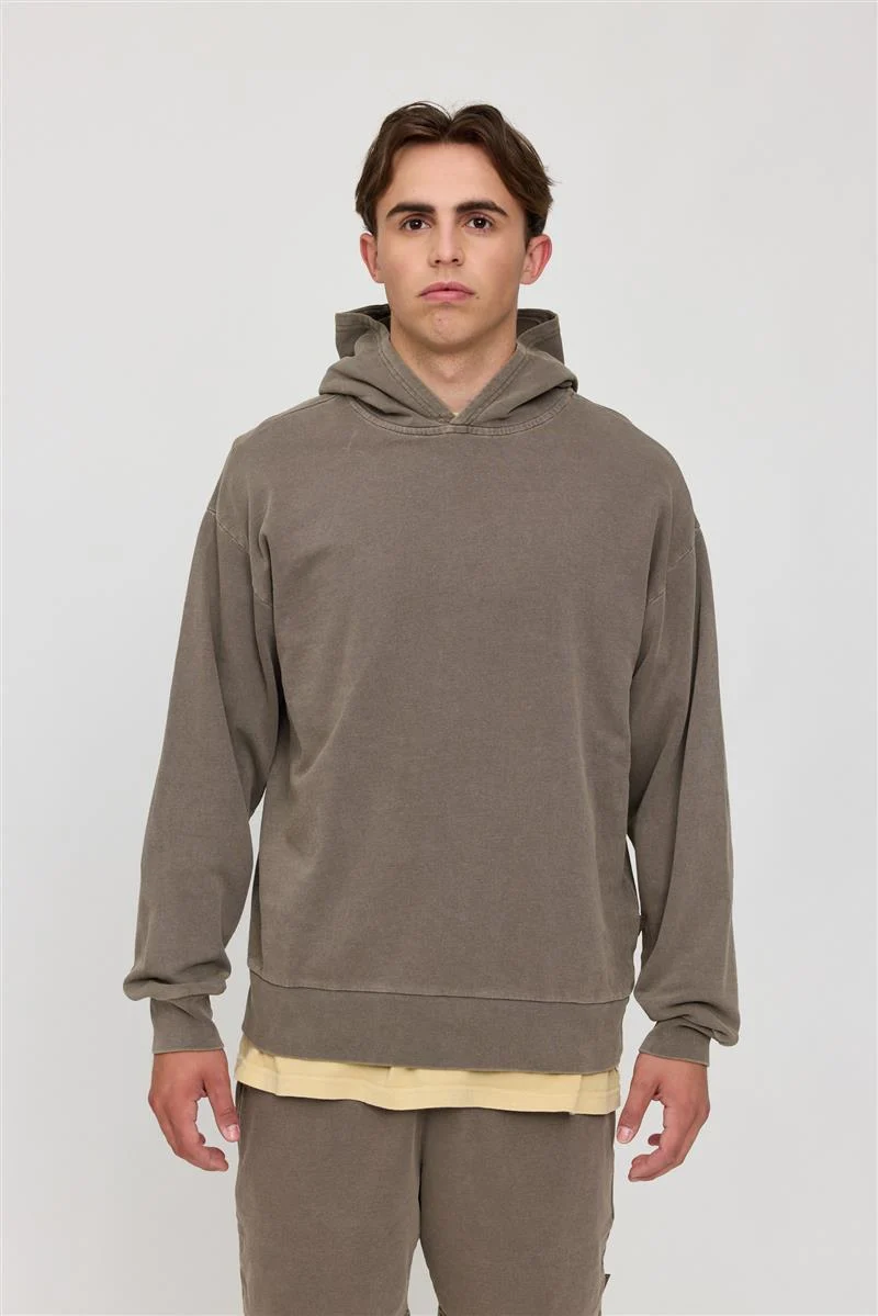 MAZINE Genderless Hoodie Natural Dye eco dye brown