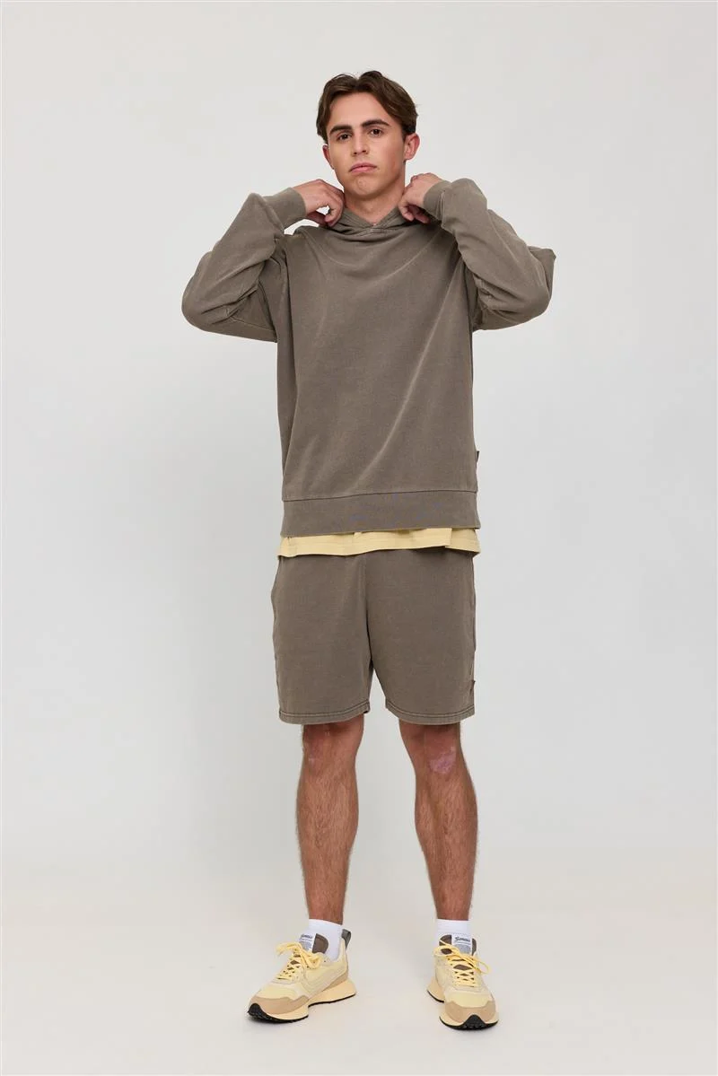 MAZINE Genderless Hoodie Natural Dye eco dye brown