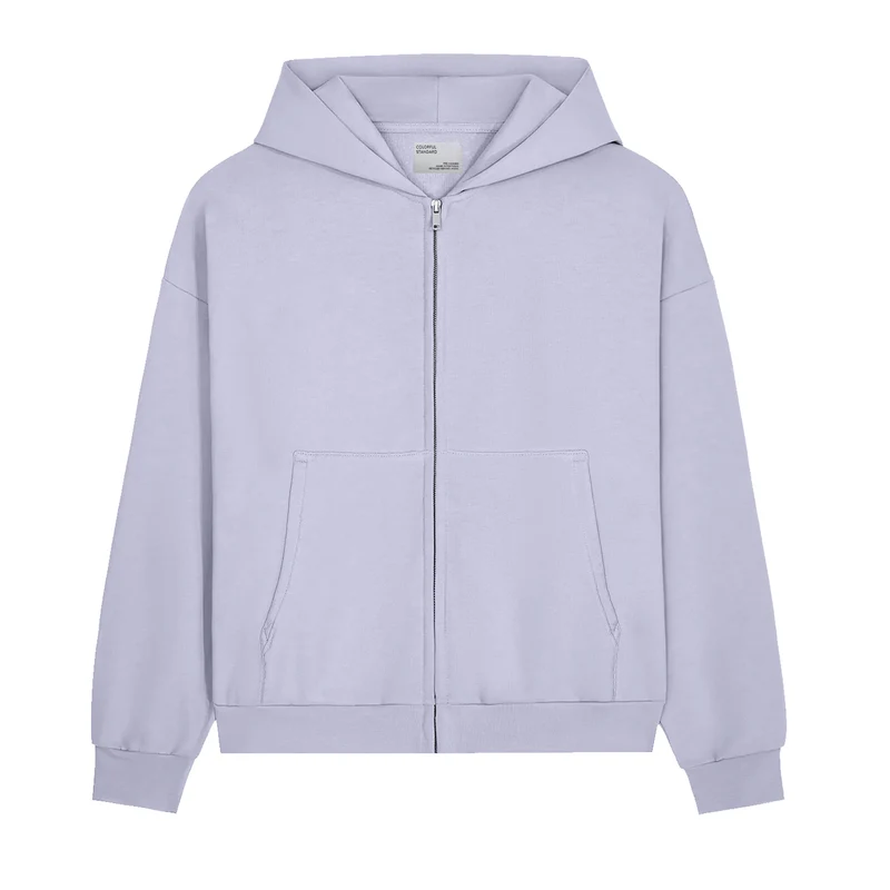 COLORFUL STANDARD Organic Oversized Zip Hood soft lavender