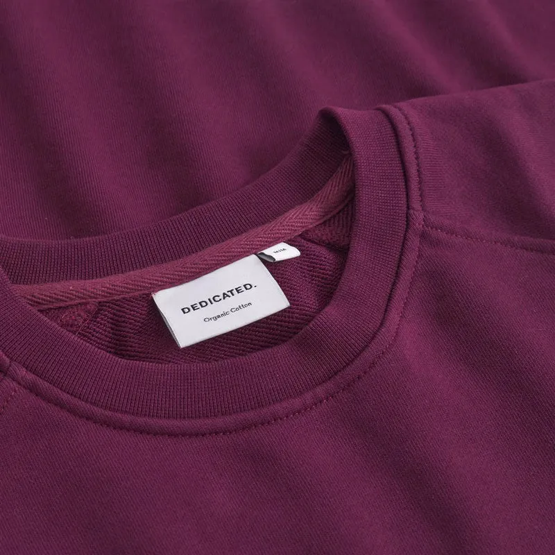 DEDICATED Sweatshirt Malmoe Base Fig Red