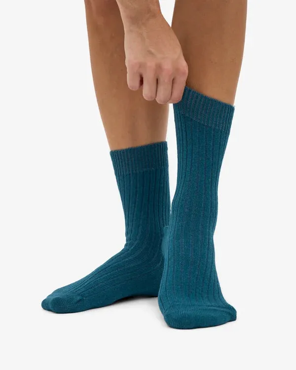 COLORFUL STANDARD Merino Wool Blend Sock ocean green
