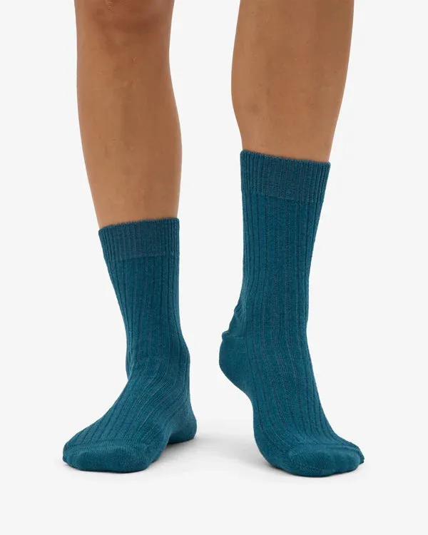 COLORFUL STANDARD Merino Wool Blend Sock ocean green
