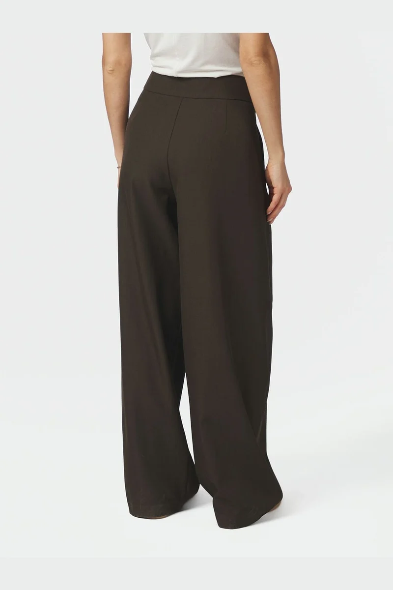Neo Noir - Lucille Structure Pants 169655 - 676 - Dark Brown