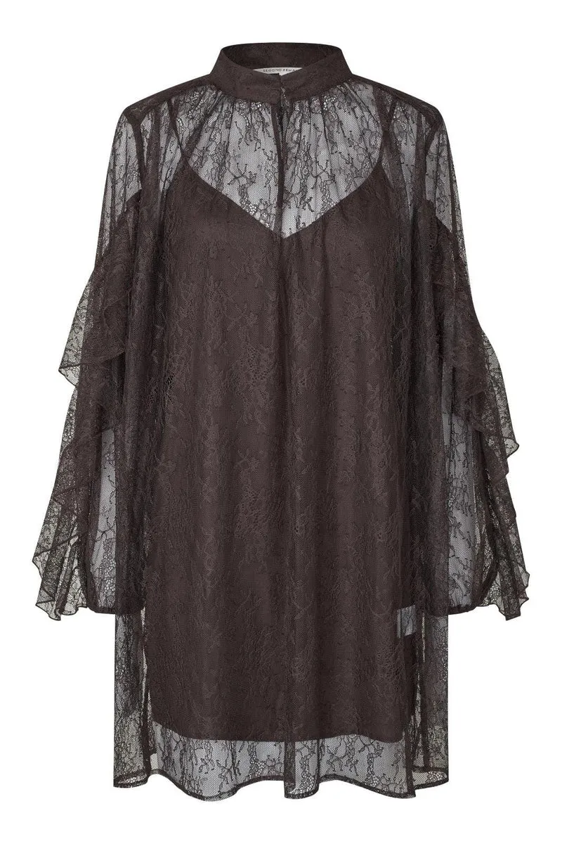 Second Female - Sybell Lace Dress 60508 - 6150 Chocolate Torte