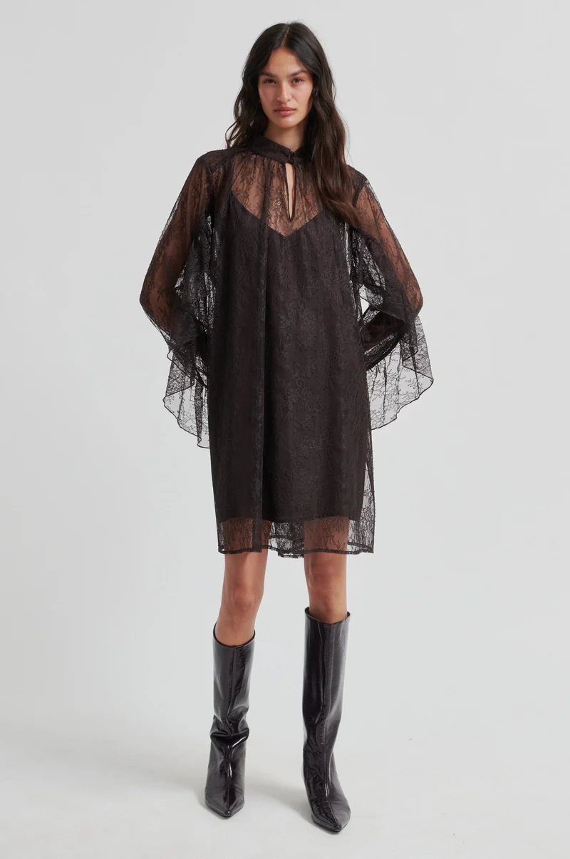 Second Female - Sybell Lace Dress 60508 - 6150 Chocolate Torte