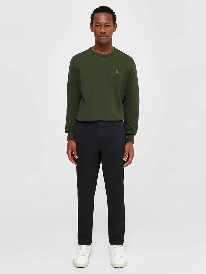 KNOWLEDGE COTTON APPAREL Luca Slim Twill Chino Pants black jet