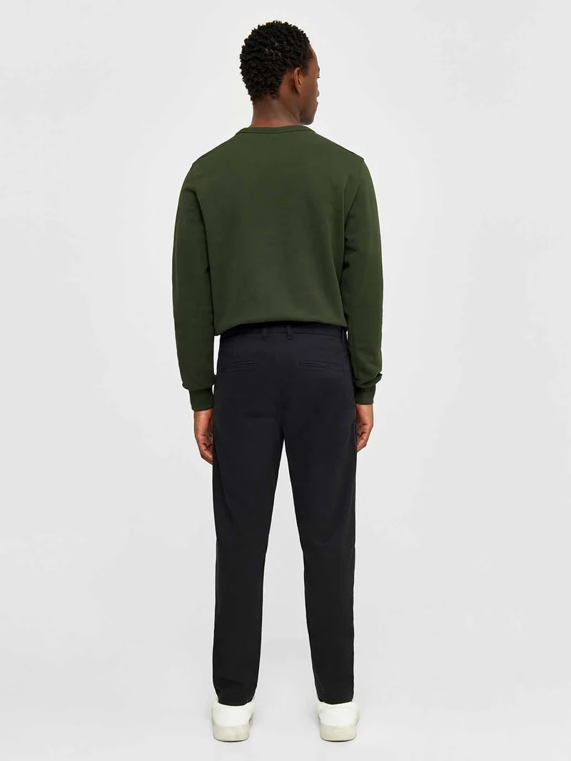 KNOWLEDGE COTTON APPAREL Luca Slim Twill Chino Pants black jet