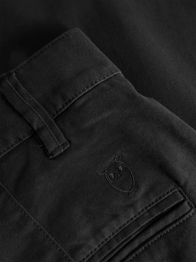 KNOWLEDGE COTTON APPAREL Luca Slim Twill Chino Pants black jet