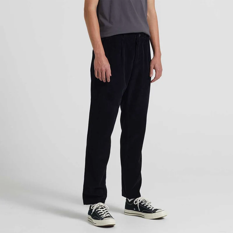 BY GARMENT MAKERS Buster Corduroy Pants jet black