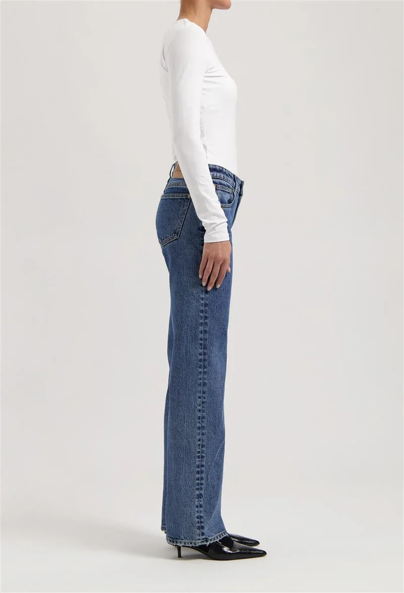 MUD JEANS Carry Mid Straight stone vintage