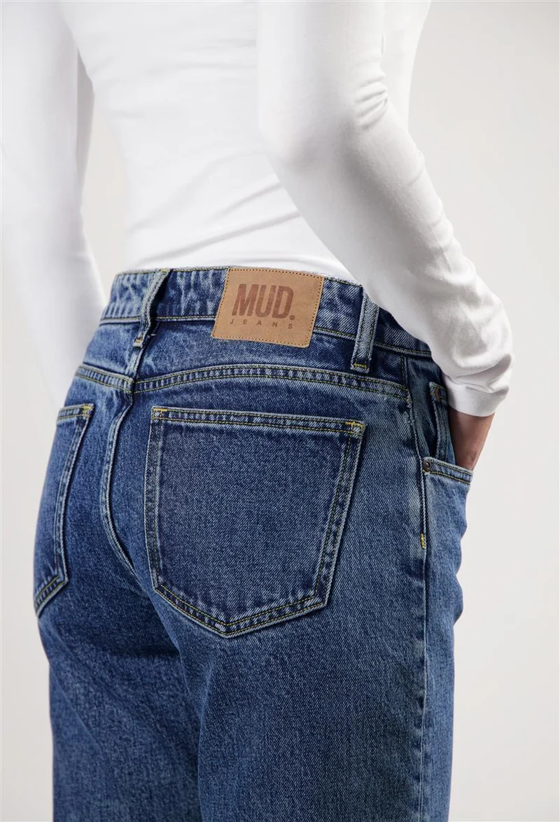 MUD JEANS Carry Mid Straight stone vintage