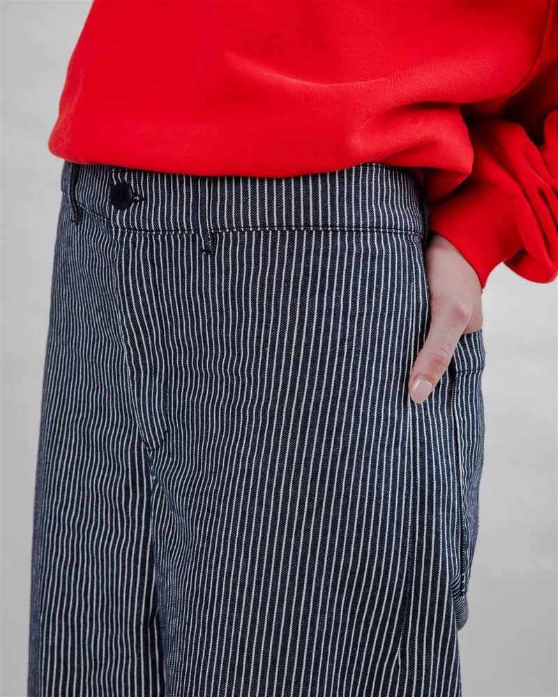 BRAVA Denim Stripes Straight Leg Pants