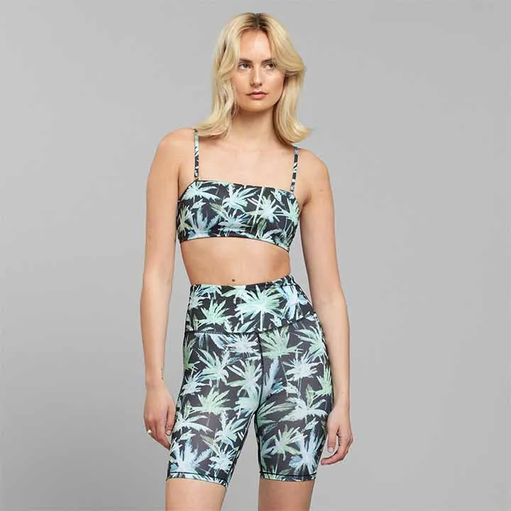 DEDICATED Bike Tights Kortebo Painted Palmtrees black