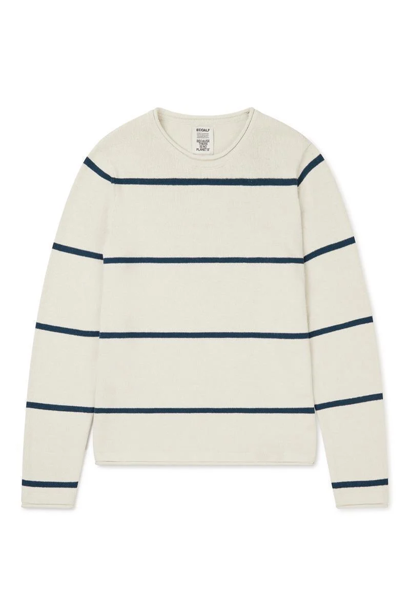 ECOALF Barcoalf ecru/blue stripes