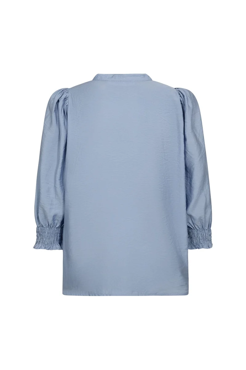Co´Couture - Callumcc Lace Puff V-Shirt 45173 - 23 - Pale Blue