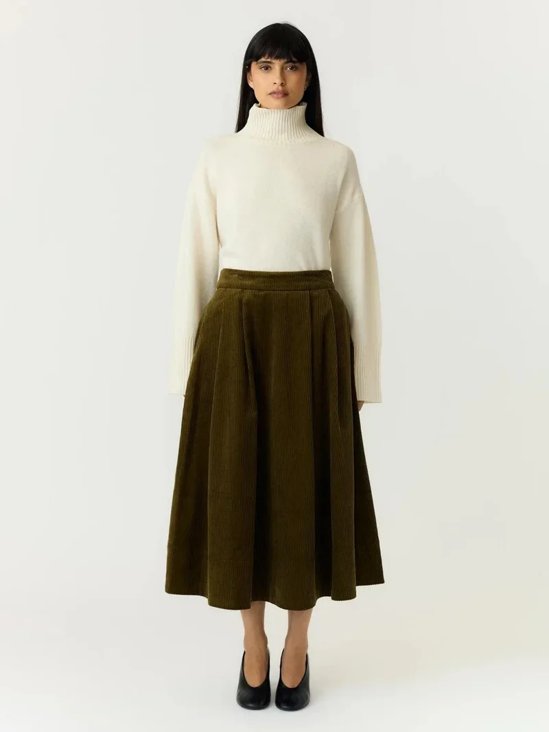 YAS - Yascordo Long Skirt - 5119369 Fir Green
