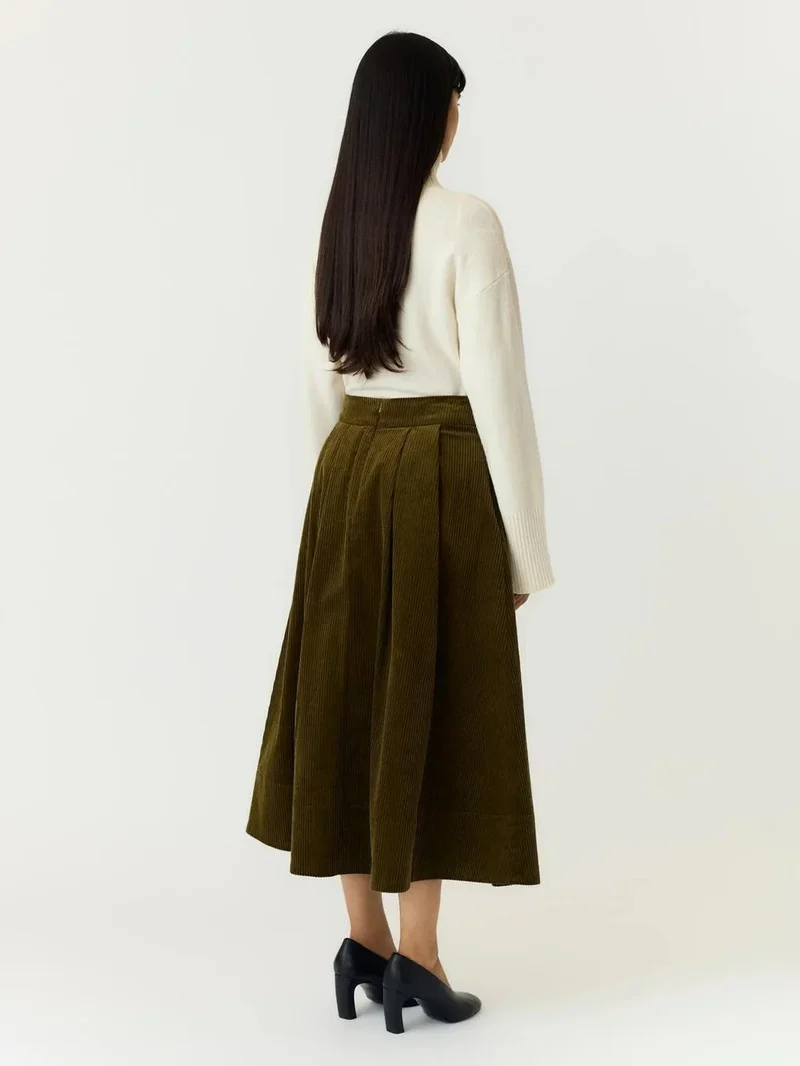 YAS - Yascordo Long Skirt - 5119369 Fir Green
