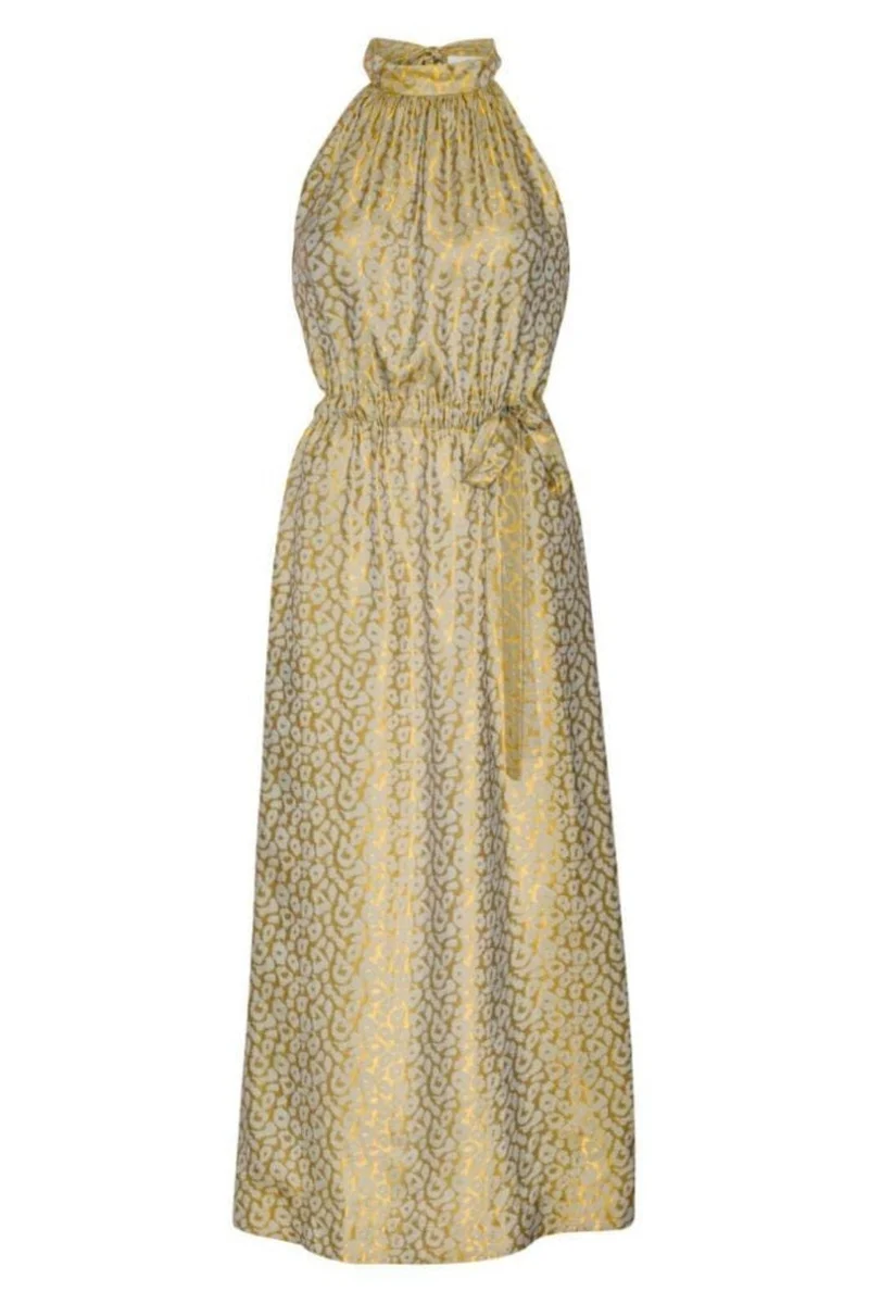 Karmamia - Layla Dress - Gold Leo Silk
