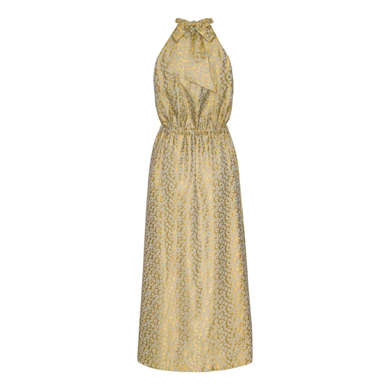 Karmamia - Layla Dress - Gold Leo Silk