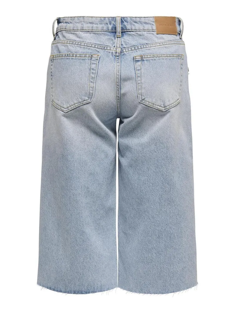 Only - Onlcobain Reg Dest W Long Shorts Tai - 4769481 Light Blue Denim