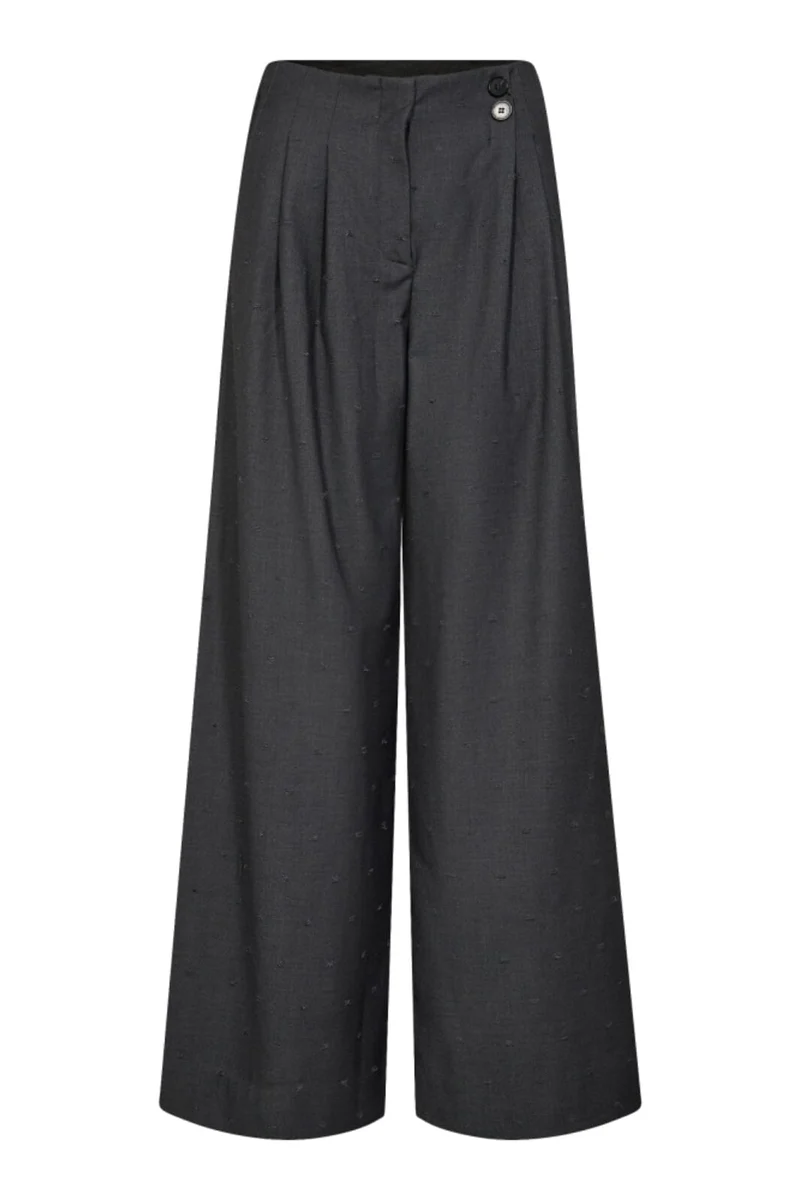 Co´Couture - Sagacc Pleat Pant 31566 - 139 - Mid Grey