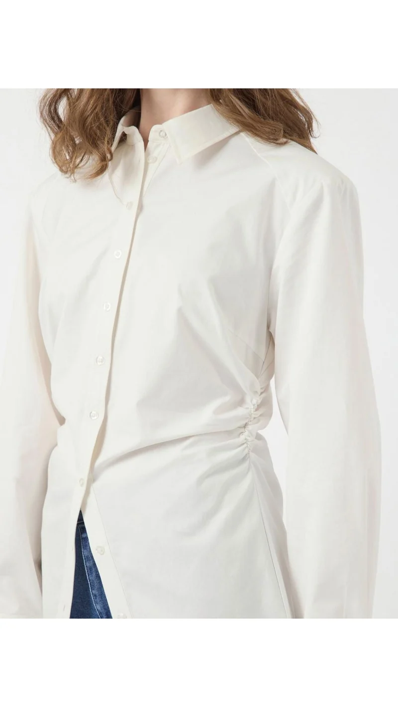 YAS - Yasareka Ls Shirt - 4888857 Star White