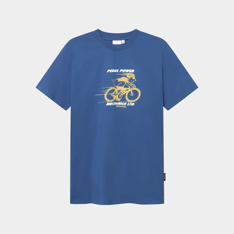DEDICATED T-Shirt Stockholm Pedal Power True Blue