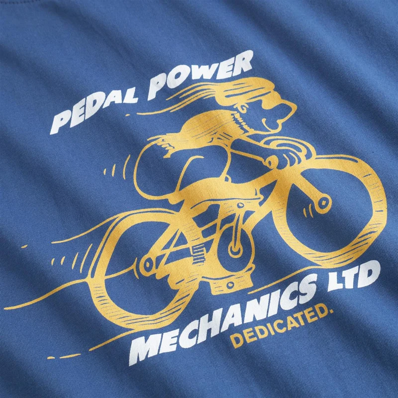 DEDICATED T-Shirt Stockholm Pedal Power True Blue