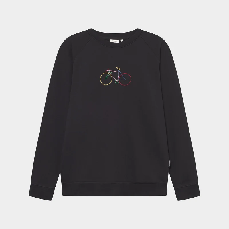 DEDICATED Sweatshirt Malmoe Paper Cut Bike Black