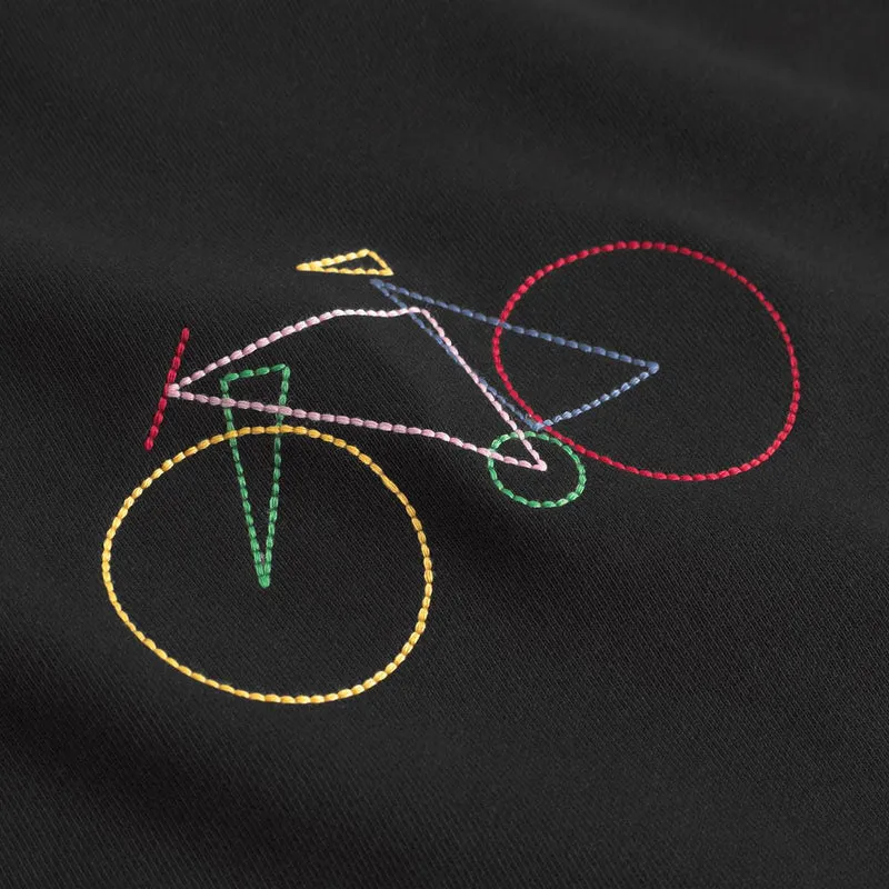DEDICATED Sweatshirt Malmoe Paper Cut Bike Black